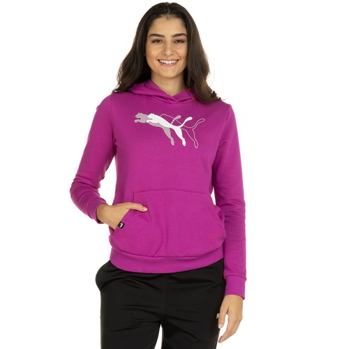 Blusão Puma Feminino com Capuz Power Graphic TR Menor preço em Blusão Puma Feminino com Capuz Power Graphic TR
