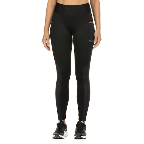 Calça Legging Feminina com Proteção Solar Oxer Corrida Bolso Lateral Baixa Compressão Cós Baixo - Video 1