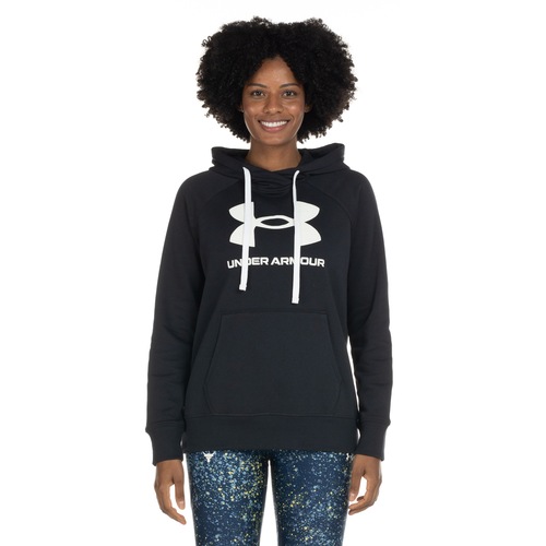 Blusa de Moletom Under Armour Feminina com Capuz Rival Fleece Log - Video 1