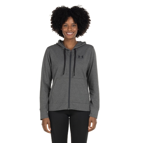 Jaqueta de Moletom Under Armour com Capuz Rival Terry FZ - Feminina - Video 1