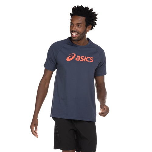 Camiseta ASICS Manga Raglan Lic Espiral - Masculina Menor preço em Camiseta ASICS Manga Raglan Lic Espiral - Masculina