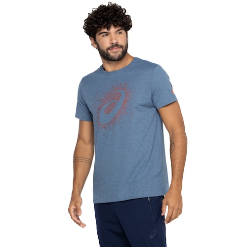 Camiseta ASICS Manga Curta Lic Splash Logo - Masculina é boa?
