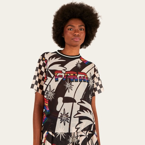 Blusa Cropped Farm Onda De Tucano - Feminina Menor preço em Blusa Cropped Farm Onda De Tucano - Feminina
