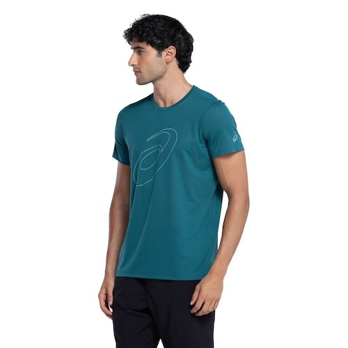 Camiseta ASICS Manga Curta Logo Espiral Crepe - Masculina - Video 1