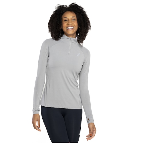 Camiseta Feminina ASICS Manga Longa com Zíper é boa?