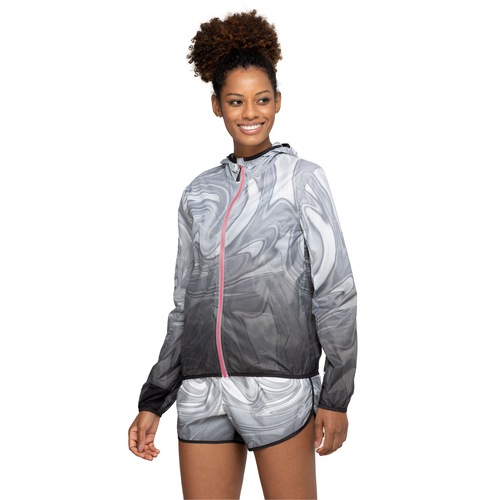 Jaqueta Corta-Vento Feminina ASICS com Capuz Toyama Estampa Sumi Packable - Video 1