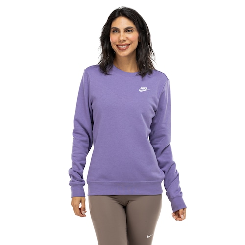 Blusão Feminino Nike Club Fleece Crew - Video 1