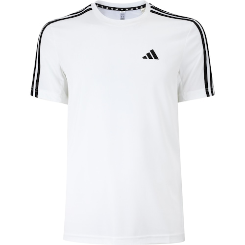 Camiseta Masculina adidas Manga Curta Essentials 3 Listras - Video 1
