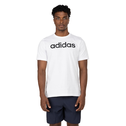 Camiseta Masculina adidas Manga Curta Logo Linear - Video 1