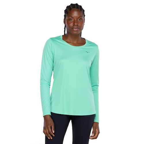 Camiseta Feminina Mizuno Manga Longa Energy - Video 1