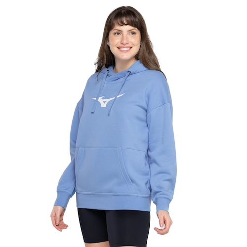 Blusão Feminino Mizuno com Capuz Big Logo - Video 1