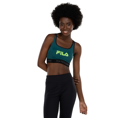 Top Fitness com Bojo Fila Média Sustentação Performa Fit - Adulto - Video 1