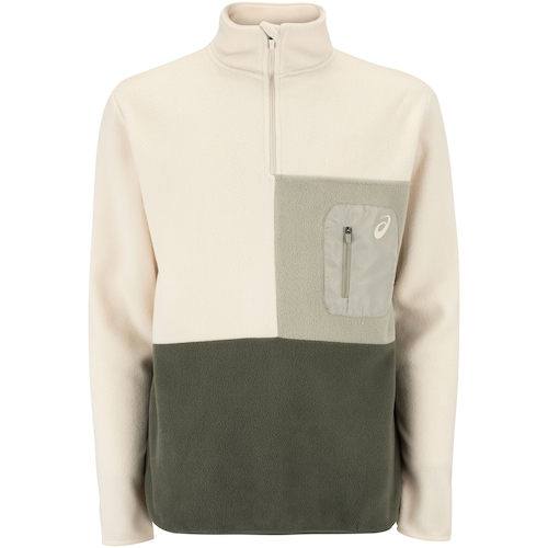 Blusão Masculino ASICS Meio Zíper Casual Menor preço em Blusão Masculino ASICS Meio Zíper Casual