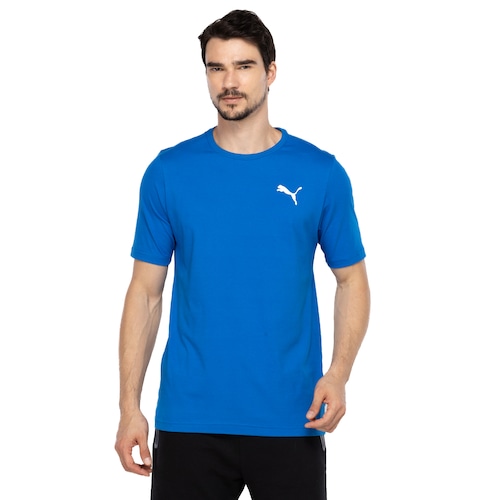 Camiseta Masculina Puma Manga Curta Essentials Small Cat Logo - Video 1