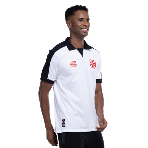 Camisa Polo do Vasco da Gama Masculina Retrô Anos 80 - Video 1