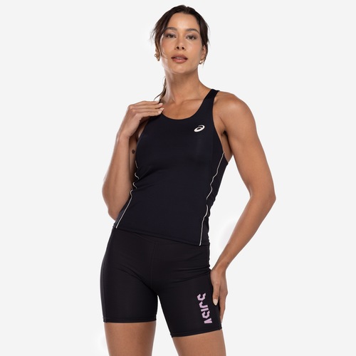 Camiseta Regata Feminina ASICS Recortes Poliamida UV - Video 1
