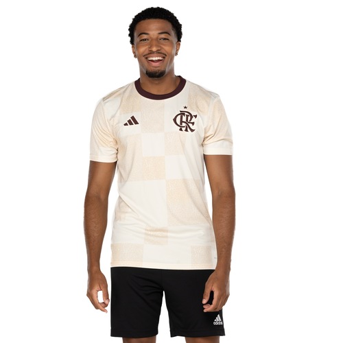 Camisa Pré-jogo do Flamengo adidas Masculina Menor preço em Camisa Pré-jogo do Flamengo adidas Masculina