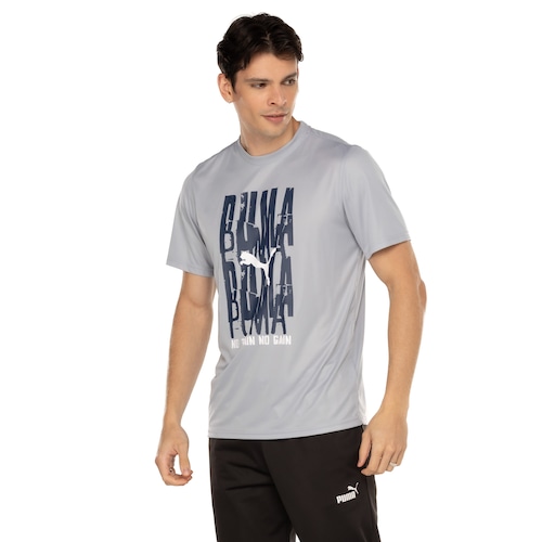 Camiseta Masculina Puma Manga Curta Graphic Emblem Tee - Video 1