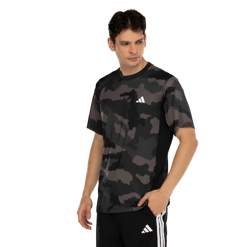 Camiseta Masculina adidas Manga Curta Treino Camuflada - Video 1