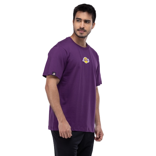 Camiseta do Los Angeles Lakers NBA Masculina Core N0652 Camiseta do Los Angeles Lakers NBA Masculina Core N0652