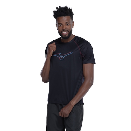 Camiseta Masculina Mizuno Manga Curta Run Easy 4 - Video 1