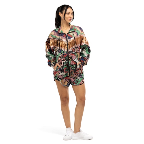 Jaqueta Farm Nylon Floresta Cor com Forro Feminina - Video 1