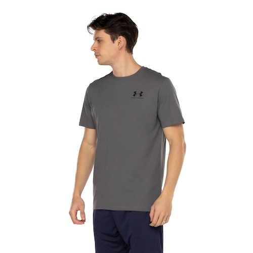 Camiseta Masculina Under Armour Manga Curta Sportstyle Left Chest - Video 1