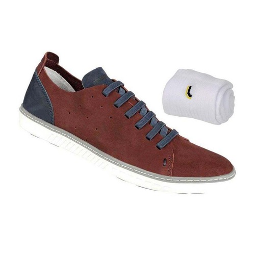 sapatênis couro nobuck