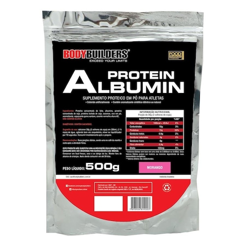 Albumina Protein Bodybuilders - Morango - 500g é boa?