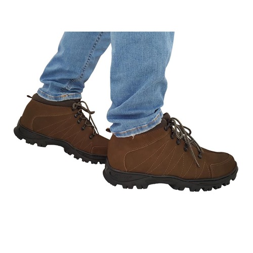 bota casual couro masculina