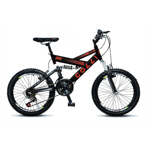 Bicicleta Colli Bike Gps Vb Aro 20 Full Suspensão 21 Marchas - Preto/laranja