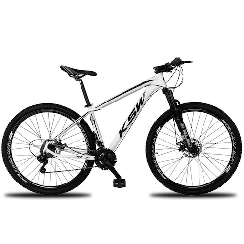 Bicicleta Ksw Xlt Disc M Aro 29 Susp. Dianteira 21 Marchas - Branco/preto