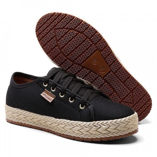 tenis flatform solado corda