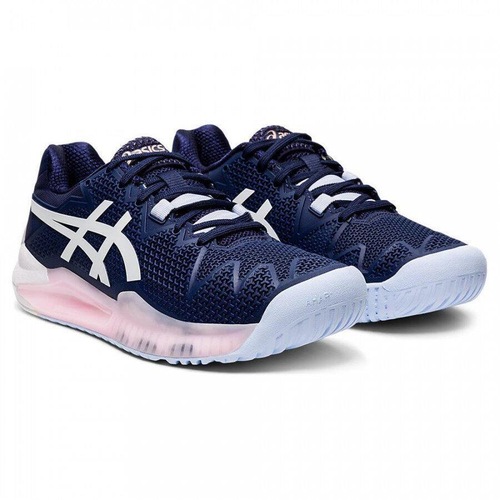 tenis asics azul marinho e rosa