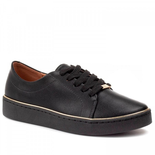 tenis vizzano preto com dourado