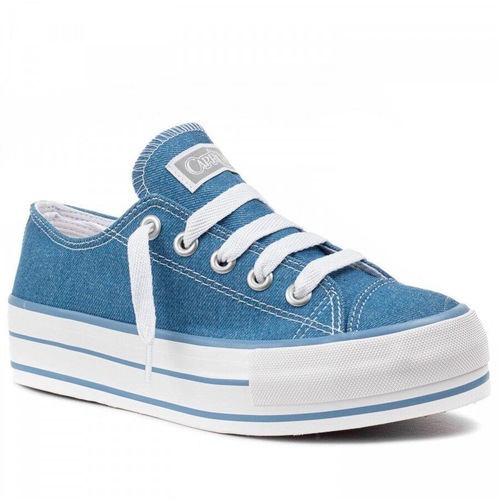 tenis plataforma jeans feminino