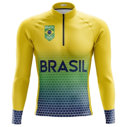 Camisa de Ciclismo Manga Longa Masculina Seleção Brasil UV50 é boa?