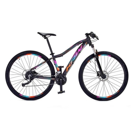 Bicicleta Krw Sx44 Aro 29 Susp. Dianteira 27 Marchas - Azul/preto/rosa