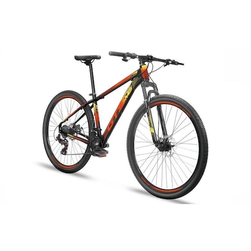 Bicicleta Gts Pro M5 Urban Aro 29 Susp. Dianteira 21 Marchas - Cinza/laranja