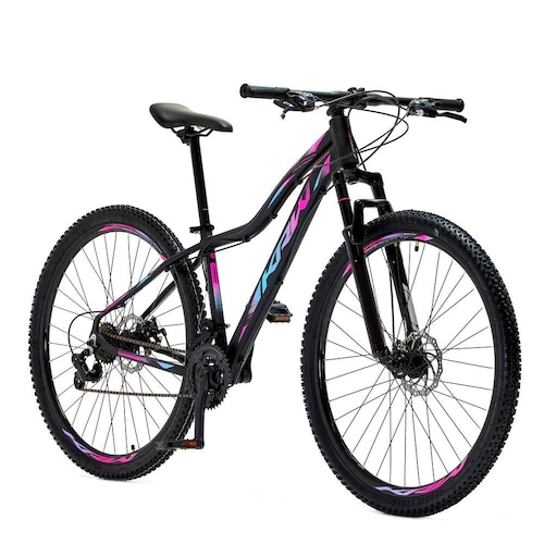 Bicicleta Krw S1 Aro 29 Susp. Dianteira 24 Marchas - Preto/rosa/azul