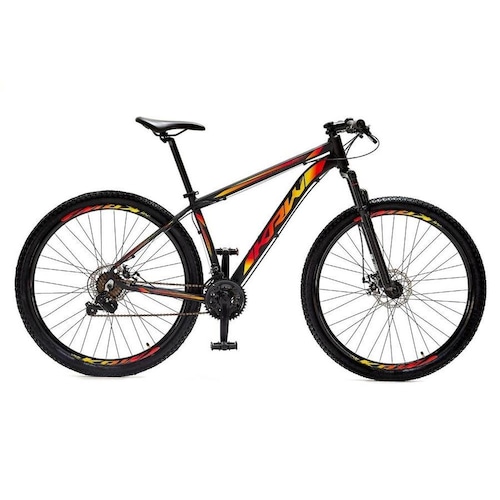 Bicicleta Krw S3 Aro 29 Susp. Dianteira 21 Marchas - Amarelo/vermelho
