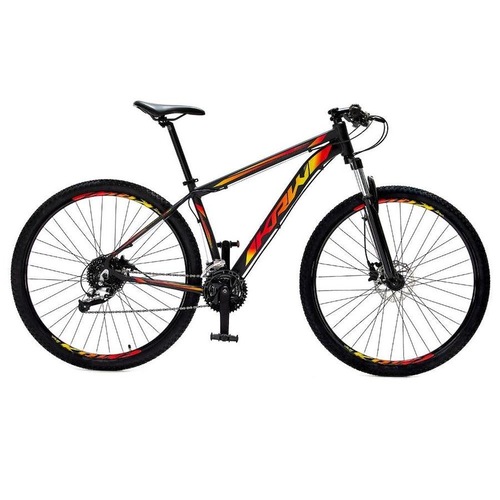 Bicicleta Krw S9 Aro 29 Susp. Dianteira 27 Marchas - Amarelo/vermelho