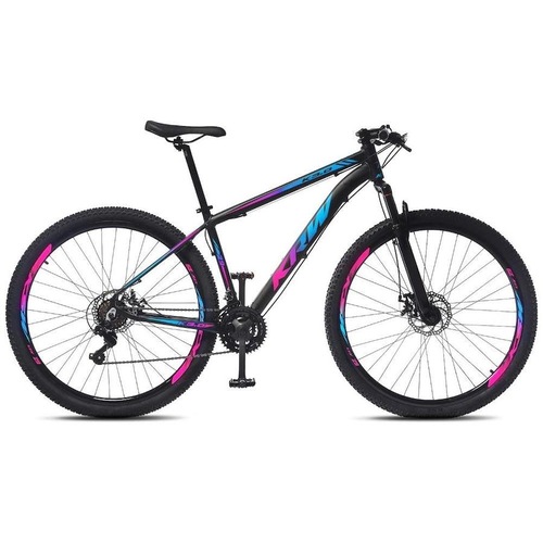 Bicicleta Krw Sx27 Aro 29 Susp. Dianteira 21 Marchas - Preto/rosa