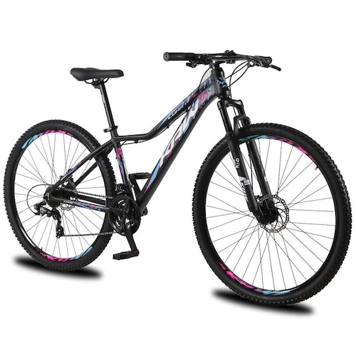 Bicicleta Krw Kr7 Aro 29 Susp. Dianteira 21 Marchas - Preto/rosa