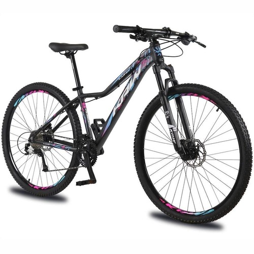 Bicicleta Krw Kr13 Aro 29 Susp. Dianteira 27 Marchas - Preto/rosa