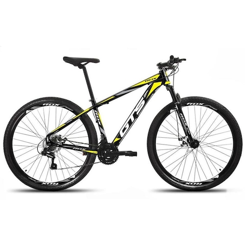 Bicicleta Gts Feel Disc M Aro 29 Susp. Dianteira 24 Marchas - Preto/amarelo
