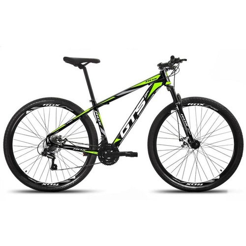 Bicicleta Gts Feel Aro 29 Susp. Dianteira 27 Marchas - Preto/verde