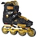 Patins Oxer Freestyle - In Line - Freestyle / Slalom - ABEC 9 - Base de Alumínio PRETO/AMARELO