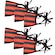 Máscara de Proteção Adams Kit com 6 Unidades Vermelho/Preto