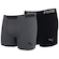 Kit de Cuecas Boxer sem Costura Puma com 2 Unidades - Adulto PRETO/CINZA